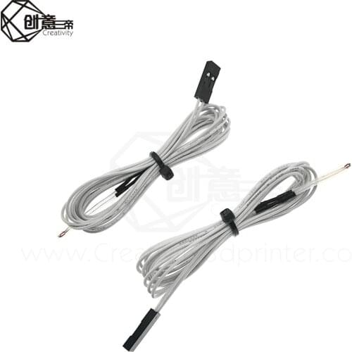3D Printer Part 100K line with DuPont head & 100K ohm 3950 Thermistors with cable for 3d Reprap Mend 3d printers parts