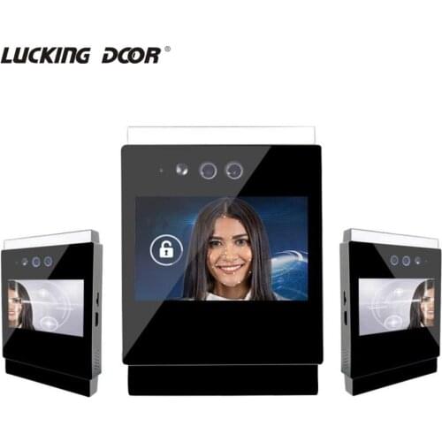 5 inch TCP/IP wifi Dynamic face recognition time attendance access control 2.0 MP camera 20000 faces temperature detection