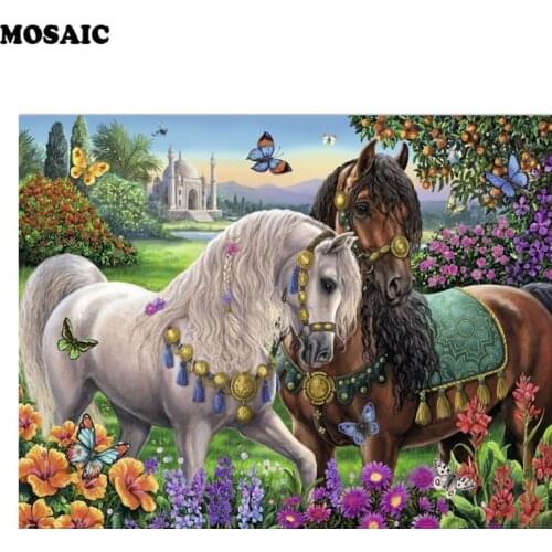 5D DIY Diamond Painting Diamond Mosaic fantasy Unicorns Castles Cross Stitch full square Diamond Embroidery art Home decoration