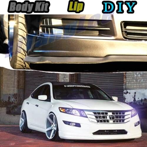 Car Bumper Lip Front Spoiler Skirt Deflector For Honda Crosstour TF1/2 2009~2015 Tune Car Modified Body Kit VIP Hella Flush Lips