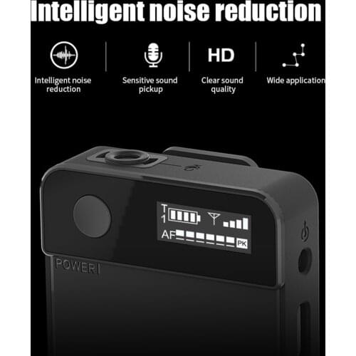 Relacart Mi1 Mini Wireless Lapel Microphone 2.4GHZ Wireless Lavalier Microphone System Receiver Transmitter Kit for DSLR Camera