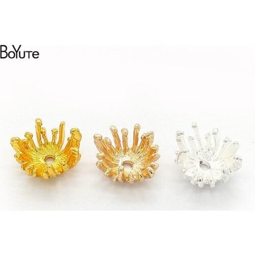 BoYuTe (100 Pieces/Lot) Metal Alloy 13.5MM Flower Stamen Pistil Vintage Diy Hand Made Jewelry Accessories Parts