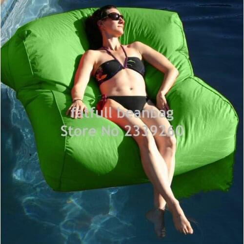 Cover only No Filler-Green water float bean bag furniture,Double seat big boy Gaming / Theater / Cinema Room Outdoor sofa chairs