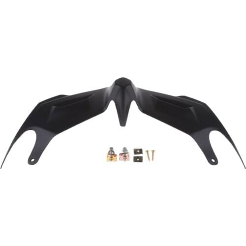 Black Motorcycle Front Fairing Spoiler Assembly Hardware Fairing Bonnet