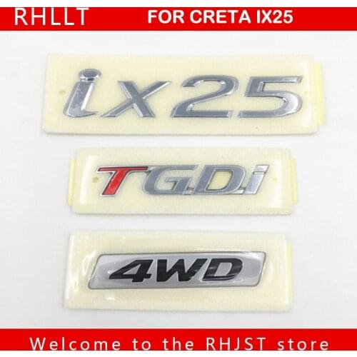 FOR Hyundai CRETA decorative Decal ix25 logo 4WD four-wheel drive logo TGDI badge Applique