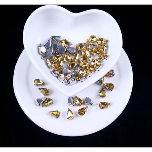 DIY Tape Rhinestones Applique on Cloth Crafts Crystals Sewing for Dress Claw Diamond Rhinestones Strass Rhinestone Decoration F