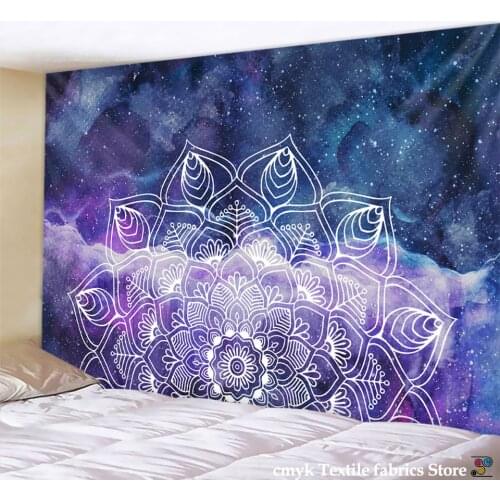 India Mandala Tapestry Wall Hanging Boho Decor Wall Cloth Tapestries Psychedelic Hippie Sun Moon Tapestry Mandala Wall Carpet
