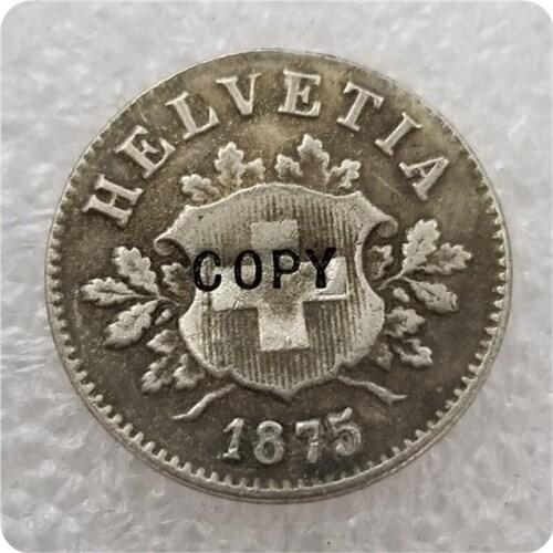 1875 Switzerland 10 Rappen COIN COPY commemorative coins-replica coins medal coins collectibles