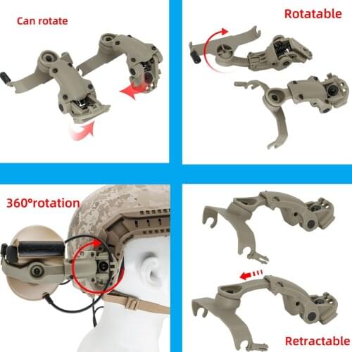 Tactical Helmet Mount ARC Rail Adapter Comtac Mount is Compatible With Tactical Headset Comtac ii, Comtac iii Headset