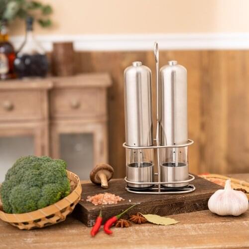 Electric Ceramic Stainless Steel Salt And Pepper Grinder Set Pepper Salt Shaker Grinder Pepper Mill Parts New Arrival