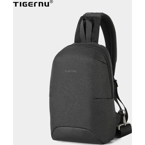 Tigernu Fashion RFID Crossbody Bag For 7.9 inch Ipad Casual Men Chest Pack Unique Design Men Bags Anti Theft Male Back Bag