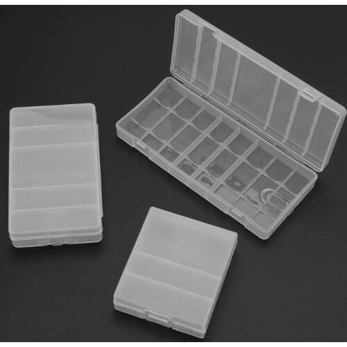 2021 New Hard Plastic Transparent Storage Box Case Cover Holder For AA / AAA Battery
