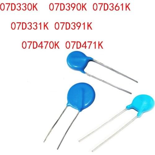 New 07D330K 07D390K 07D361K 07D331K 07D391K 07D470K 07D471K 07D-471K 7MM 100pcs/lot