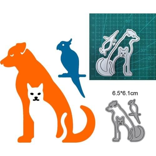 Dog cat bird fish deer elephant Christmas metal cutting mold photo frame DIY scrapbook decoration embossing handmade template