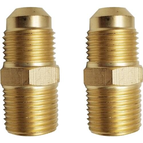 Earth Star Propane LPG Natural Gas Pipe Line Flexible Hose 3/8"NPT adapter convert to 5/8-18UNF Thread Connector 2pcs/lot