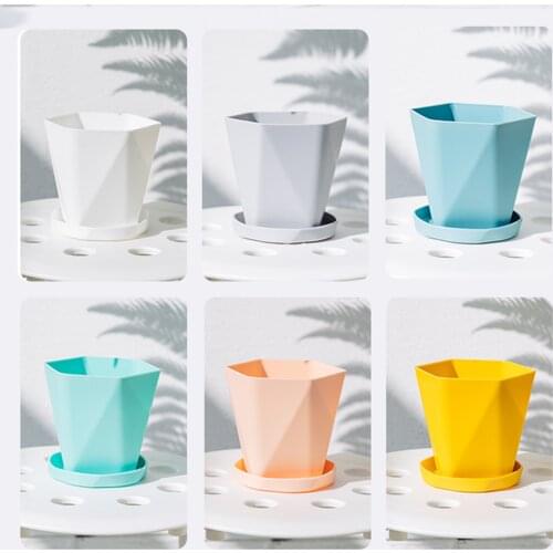 Creative Nordic Style Thickened Flower Pots Plastic Gallon Pots Household Resin Planting Pots Balcony Green Basket Flower Pots