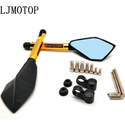 Motorcycle Mirrors Moto Side Rearview Mirrors CNC Aluminum For Suzuki RM85 RM125 DJEBEL RMX250 RMZ250 RMZ450 DRZ400SM DR250