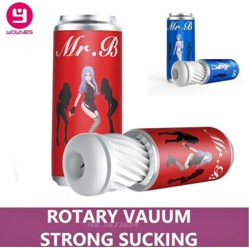 Coke Vacuum Sucking Male Masturbation Sex Cup Real Pussy Delay Training Glans Stimulator For Men Sex Toys Soft Vagina Real Feel