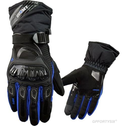 Suomy 100% Waterdichte Motorhandschoenen Winter Warm Moto Beschermende Handschoenen Touch Screen Gant Moto Guantes