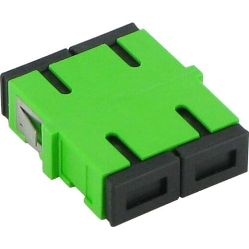 100PCS SC/APC Adapter New SC Female Fiber Optic Duplex Single Mode SC Flange with Flange Plastic Fiber Coupler