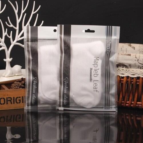 100pcs High quality zip lock bag socks packaging storage bags seal sealing small pouch