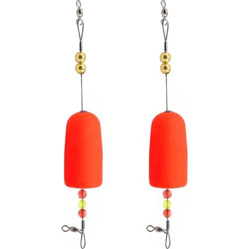 2 Pieces Fishing Bobber Slip Float Bobbers Fishing Float Foam Oval Stick Fish Float for freshwater Saltwater