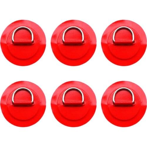 MagiDeal 6pcs 3.15" Stainless Steel D Ring Pad Patch for PVC Inflatable Boat Raft Dinghy Kayak Canoe SUP Surfboard Accessories