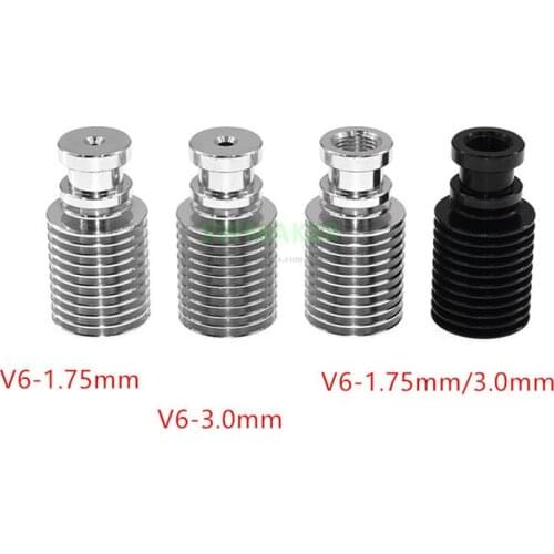 3D printer accessories V6 remote / direct joint heat sink Radiator 1.75/3.0mm Silver / Black J-head DIY 3D printer