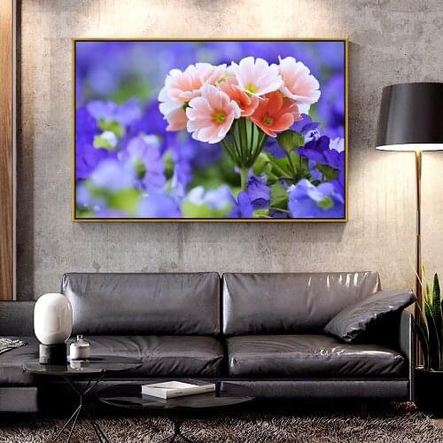 Artcozy Oil Canvas Painting spring_flowers_roses_garden_nature_landscape For Home Decoration Wall Art