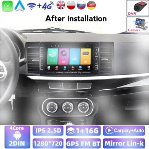 8 Inch 2din Car Android 8.1 Car Multimedia Player For Mitsubishi Lancer 2008 2009 2010-2016 Car Radio GPS Navigation DVD Player