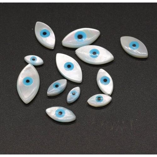 Natural Freshwater Shell Beads Evil Eye Spacer Bead for Jewelry Making Tribal Necklace Bracelet Gifts Accessories