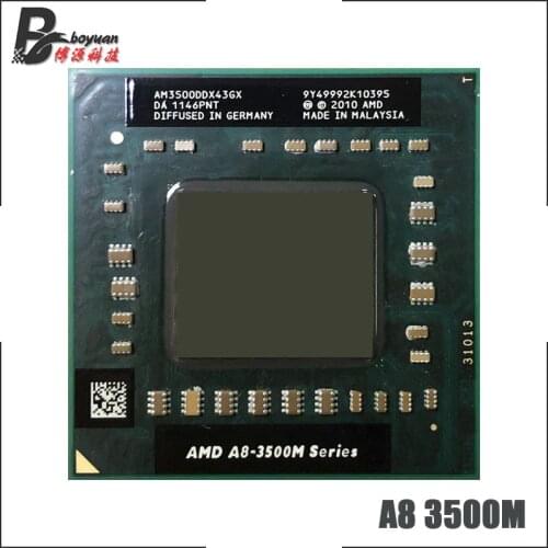 AMD A8-Series A8-3500M A8 3500M 1.5 GHz Quad-Core Quad-Thread CPU Processor AM3500DDX43GX Socket FS1