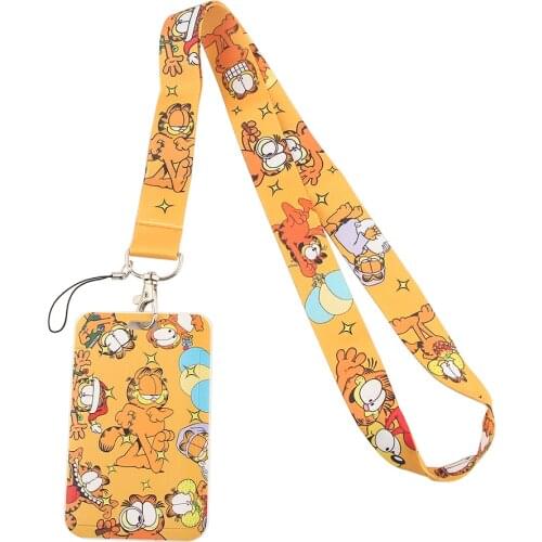 FD0219 Animal Cat Lanyard Neck Strap Rope For Mobile Cell Phone ID Card Badge Holder With Keychain Keyring Cover With Lanyard