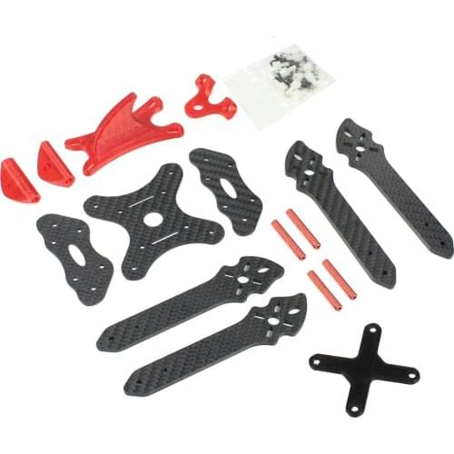 FEICHAO Owl215 Carbon Fiber Crossing Frame with 3D Printed Antenna Mount Camera Stabilizer Cover for DIY FPV Race Drone Parts