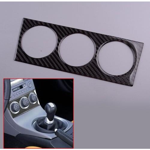 Air Condition Button Switch Cover Trim Bezel Car Carbon Fiber Black fit for Nissan 350Z Z33 2003 2004 2005 2006 2007 2008 2009