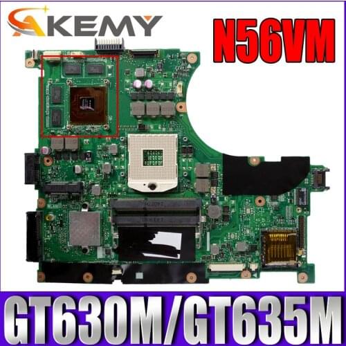 Akemy N56VM Laptop motherboard for ASUS N56VM N56VB N56VZ N56VJ N56V original mainboard GT630M/GT635M Support I3 I5 CPU