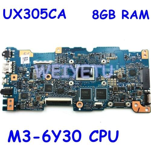 UX305CA For ASUS UX305CA UX305C U305C motherboard Integrated With M3-6Y30 CPU Onboard 8G UX305CA Mainboard Rev2.0 100% Test work