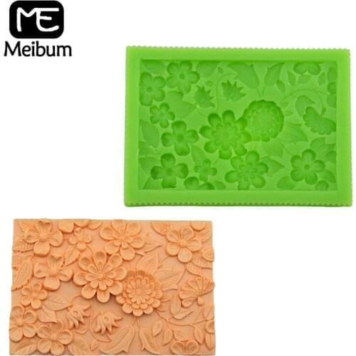 Meibum Flower Leaves Petal Silicone Fondant Cake Mold Lace Pattern Chocolate Candy Paste Sugar Craft Decorating Mould Baking