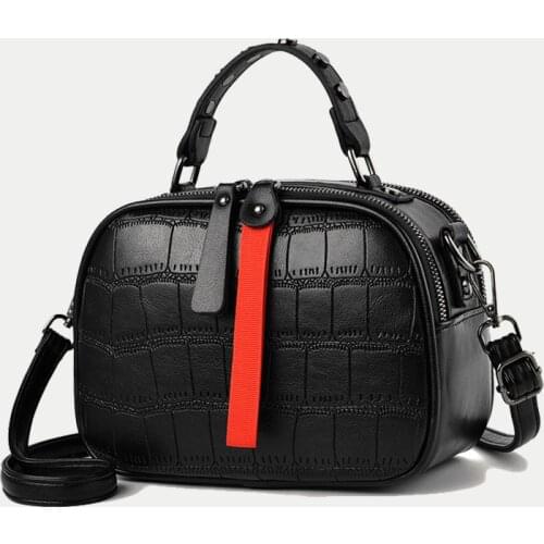 Fashion Stone Pattern Shoulder Bags for Women PU Leather Small Crossbody Messenger Bag Purse Female New Handbag