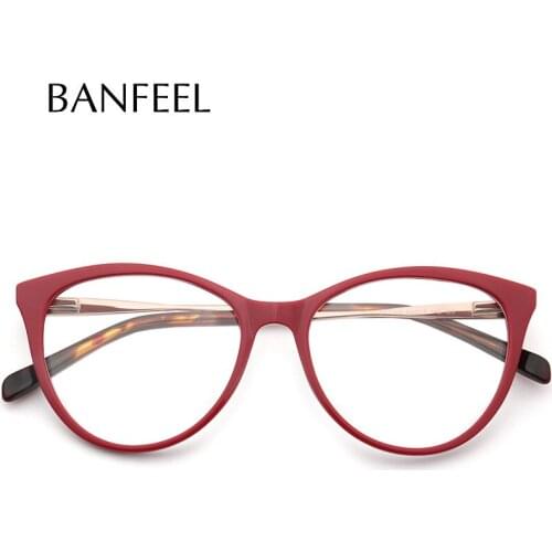 Handmade Acetate Glasses Frame Men Women Alloy Retro Prescription Glasses Vintage Cat Eye Lady Optical Eyeglasses Frames Eyewear