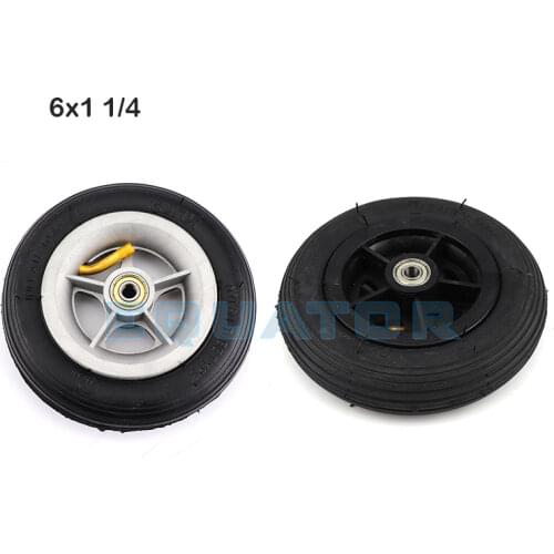 Motorcycle 6x1 1/4 tyre 150MM Scooter Inflation Wheel Aluminium plastic Hub Inner Tube Electric Scooter 6 Inch Pneumatic Tire