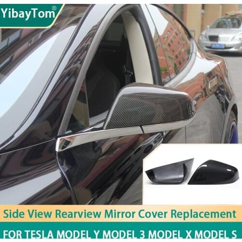Real Genuine Carbon Fiber Rearview Sideview mirror case cover cap for Tesla TESLA MODEL Y Model 3 Model X Model S accessories