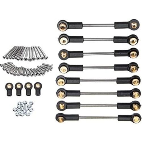 Upgrade Replacement Part Metal Suspension Toe Link Tie Rod Set for WPL 1/16 C14 C24 RC Car Parts