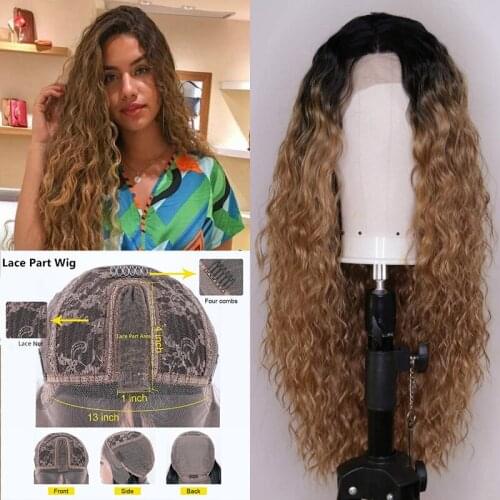 Highlight Wig Ombre 1b 30 Colored Water Wave Human Hair Wigs Brazilian Remy Brown Lace Part Wig Pre Plucked For Women 8-22 Inch