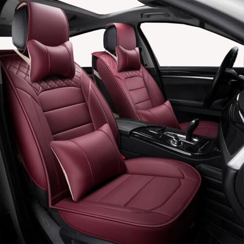 Front + Rear) Universal leather car seat covers For Hyundai solaris ix35 i30 ix25 Elantra accent tucson Sonata auto accessories