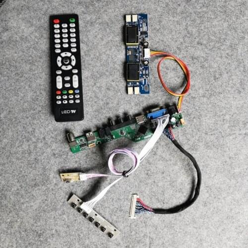 Screen VGA+AV+USB LVDS 30-Pin LCD display universal controller board kit 4CCFL 1280*1024 For FLC48SXC8V/NA19020/LTD170LL1SG