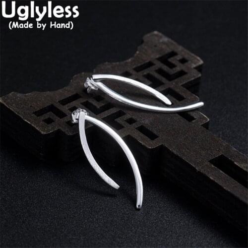 Uglyless Detachable Geometric Studs Earrings for Women Simple Fashion 925 Silver Minimalist Jewelry Elegant Lady Dress Earrings