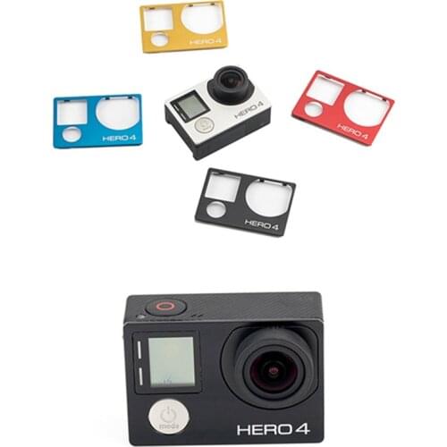 Suptig New Accessories For Gopro Aluminum Front Board Cover Replacement Mount for Gopro Hero 4 Camera Faceplate Repair