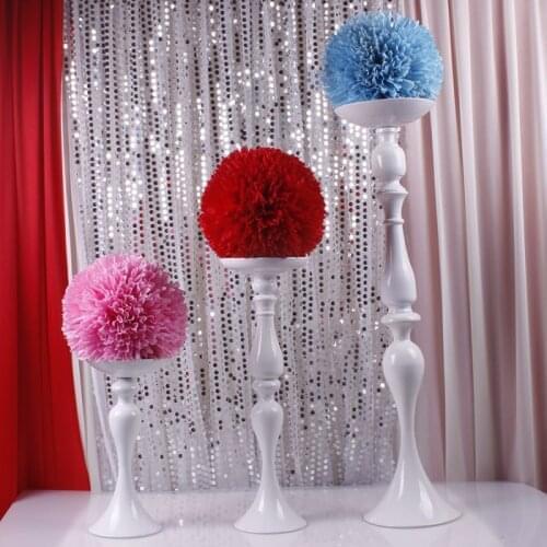 30cm/11.81" height wedding column flower T road lead white master table candlestick for wedding 10pcs/lot