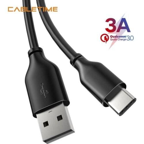 CABLETIME USB Cable 3A Data Phone Type C Cable Android USB Charging for Xiaomi Huawei Mate 20 10 pro LG N323